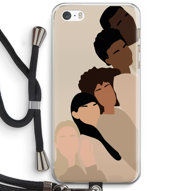 Sweet creatures: iPhone 5 / 5S / SE Transparant Hoesje met koord
