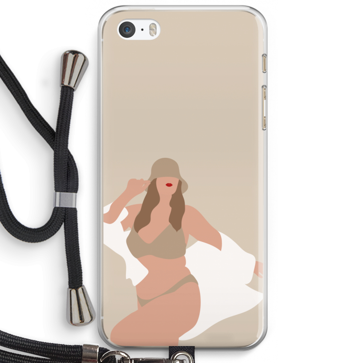 One of a kind: iPhone 5 / 5S / SE Transparant Hoesje met koord