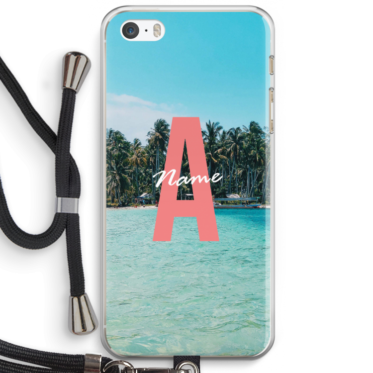 Pacific Dream: iPhone 5 / 5S / SE Transparant Hoesje met koord