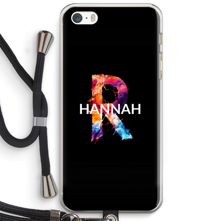 Abstract Spectrum: iPhone 5 / 5S / SE Transparant Hoesje met koord