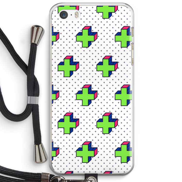 8-bit N°10: iPhone 5 / 5S / SE Transparant Hoesje met koord