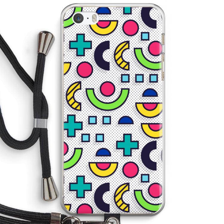 8-bit N°6: iPhone 5 / 5S / SE Transparant Hoesje met koord