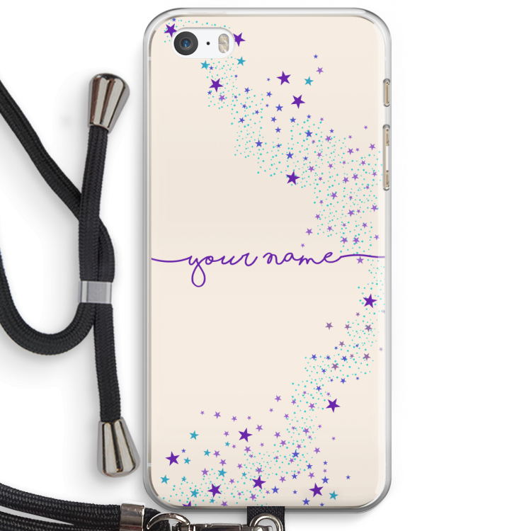 Sterren: iPhone 5 / 5S / SE Transparant Hoesje met koord