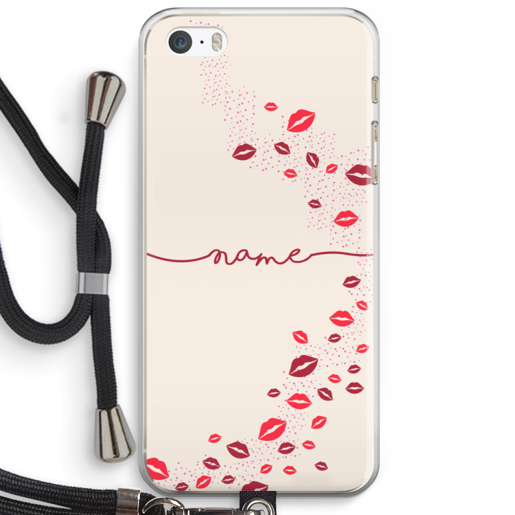 Kusjes: iPhone 5 / 5S / SE Transparant Hoesje met koord