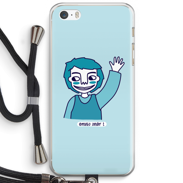 Zwaai: iPhone 5 / 5S / SE Transparant Hoesje met koord