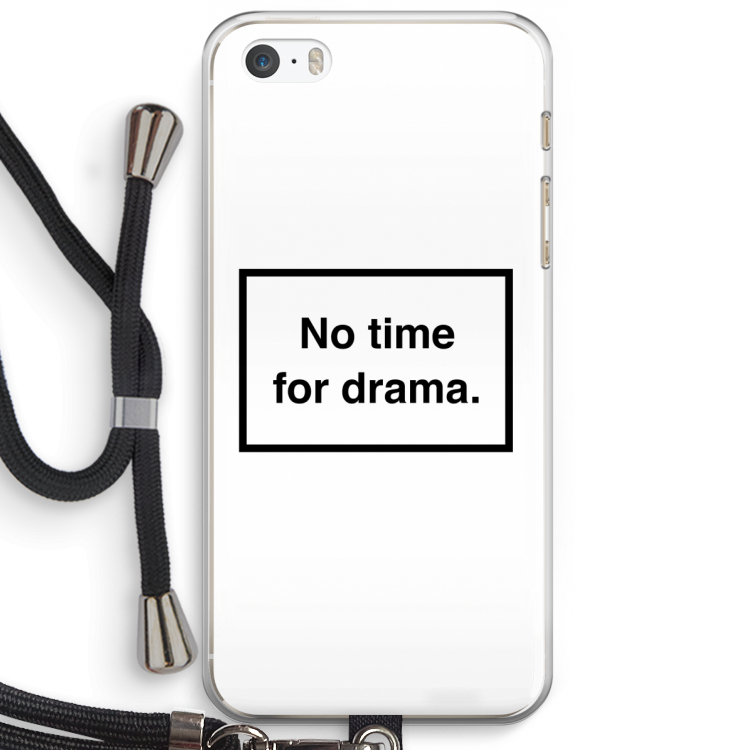 No drama: iPhone 5 / 5S / SE Transparant Hoesje met koord