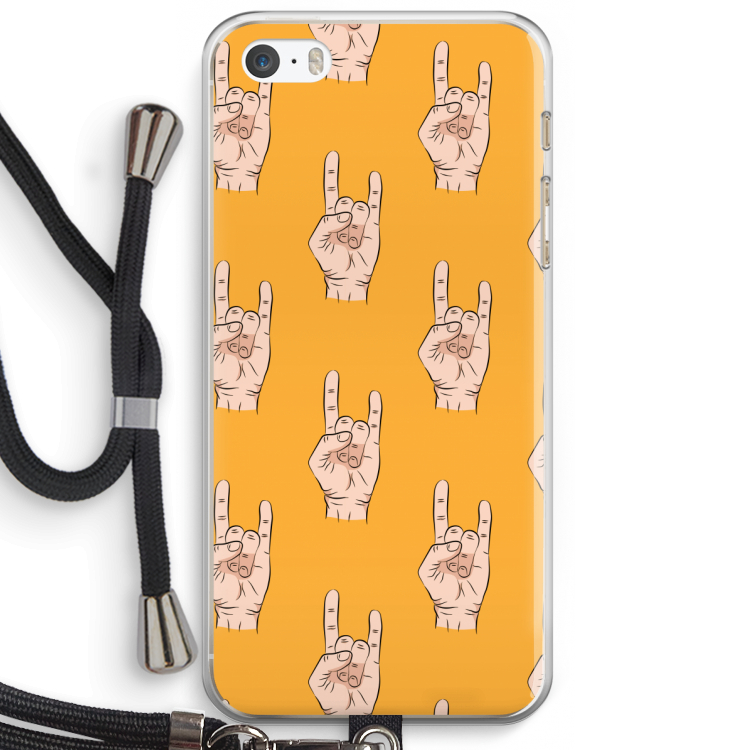 Rock: iPhone 5 / 5S / SE Transparant Hoesje met koord
