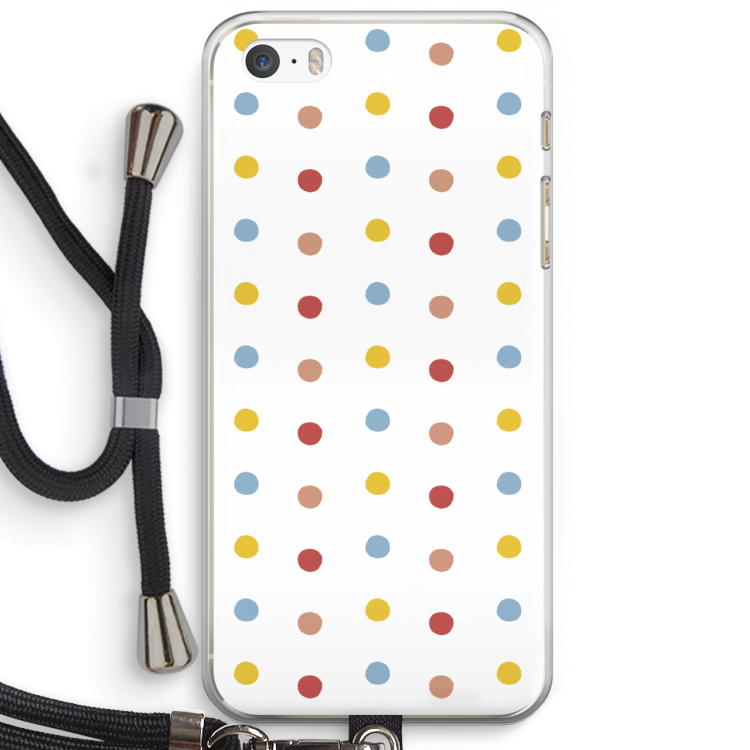 Bollen: iPhone 5 / 5S / SE Transparant Hoesje met koord