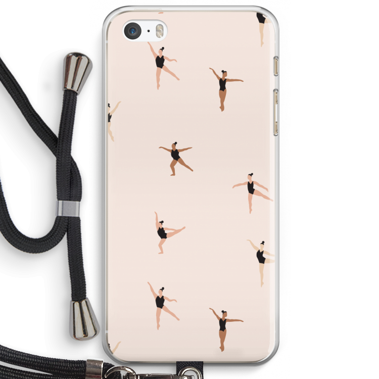 Dancing #1: iPhone 5 / 5S / SE Transparant Hoesje met koord