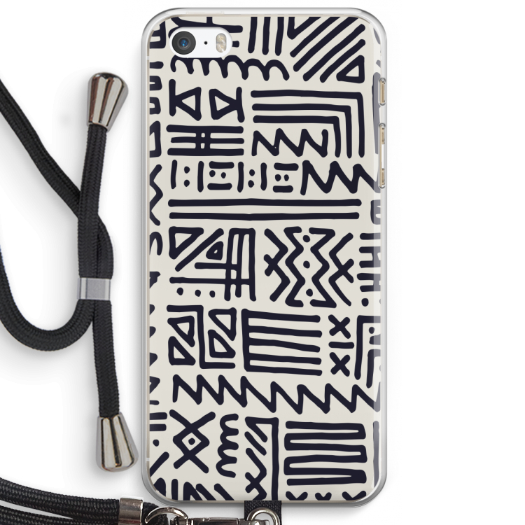 Marrakech print: iPhone 5 / 5S / SE Transparant Hoesje met koord