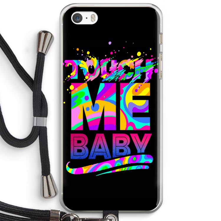 Touch Me: iPhone 5 / 5S / SE Transparant Hoesje met koord