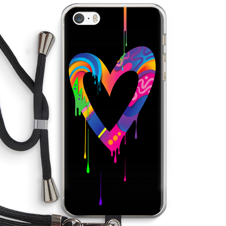 Melts My Heart: iPhone 5 / 5S / SE Transparant Hoesje met koord