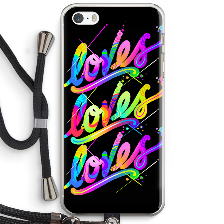 Loves: iPhone 5 / 5S / SE Transparant Hoesje met koord