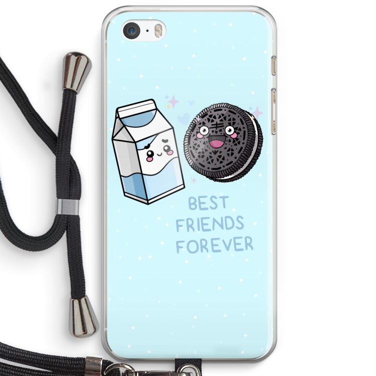 Best Friend Forever: iPhone 5 / 5S / SE Transparant Hoesje met koord