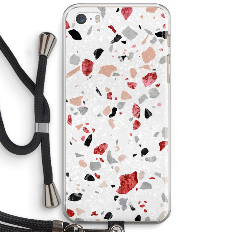 Terrazzo N°12: iPhone 5 / 5S / SE Transparant Hoesje met koord