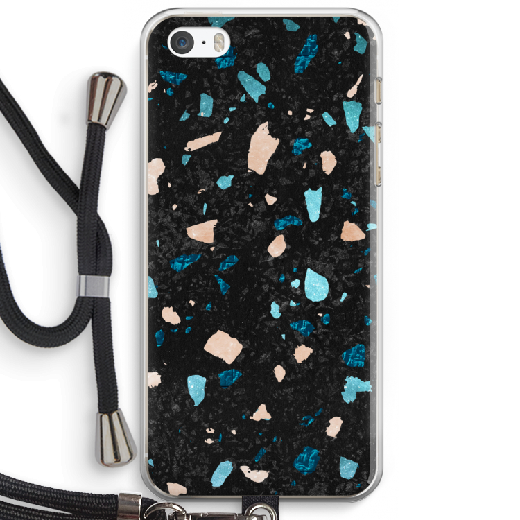 Terrazzo N°11: iPhone 5 / 5S / SE Transparant Hoesje met koord
