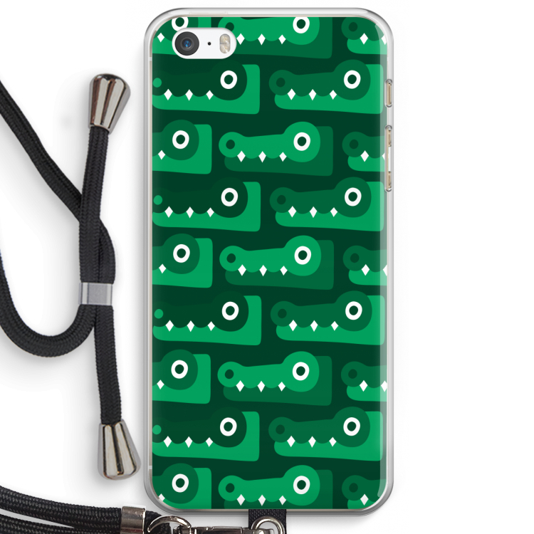 Crocs: iPhone 5 / 5S / SE Transparant Hoesje met koord
