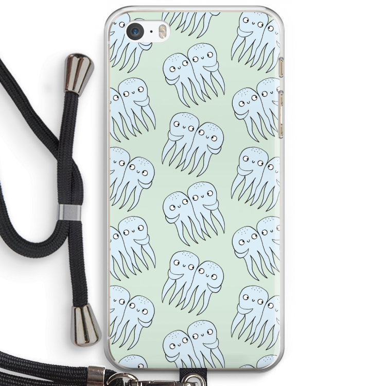 Octopussen: iPhone 5 / 5S / SE Transparant Hoesje met koord