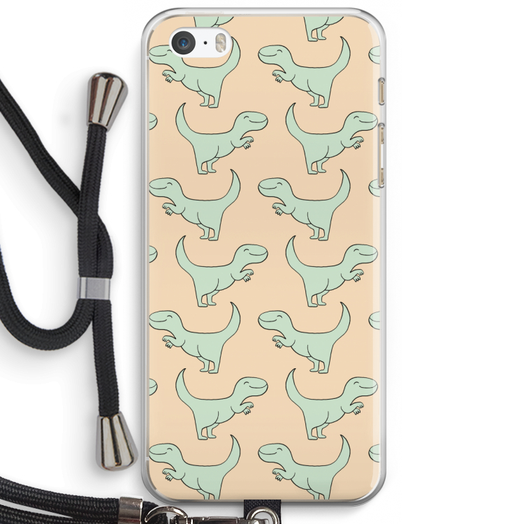 Dinos: iPhone 5 / 5S / SE Transparant Hoesje met koord