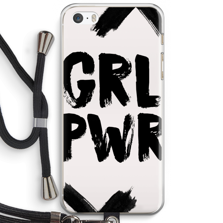 Girl Power #2: iPhone 5 / 5S / SE Transparant Hoesje met koord