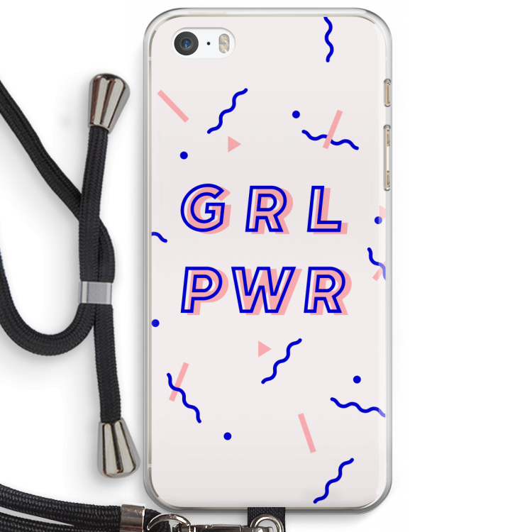 GRL PWR: iPhone 5 / 5S / SE Transparant Hoesje met koord