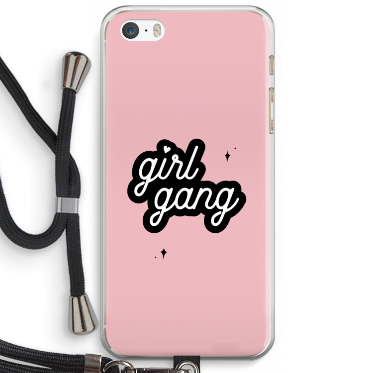 Girl Gang: iPhone 5 / 5S / SE Transparant Hoesje met koord