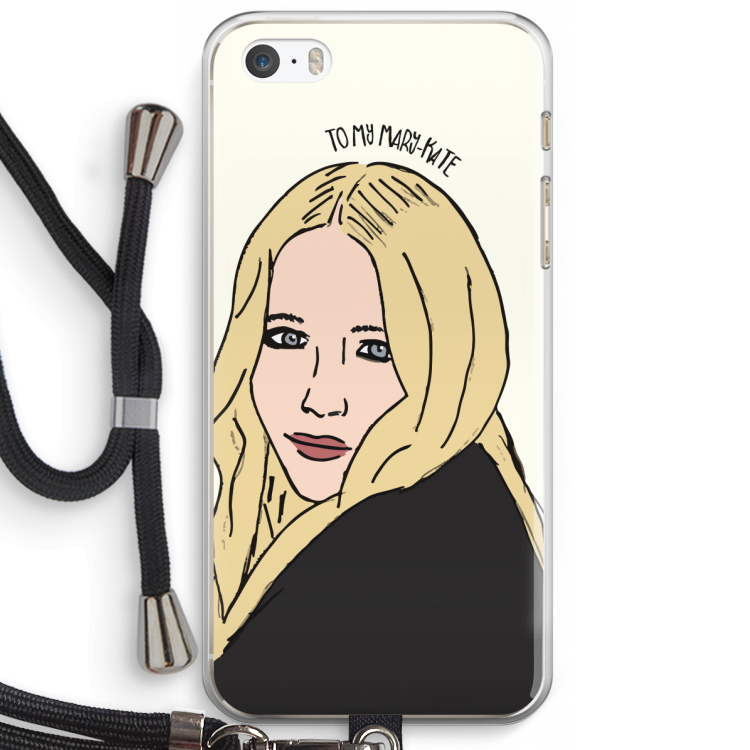 Mary Kate: iPhone 5 / 5S / SE Transparant Hoesje met koord