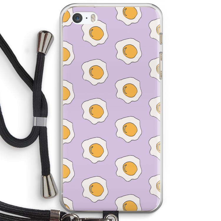 Bacon to my eggs #1: iPhone 5 / 5S / SE Transparant Hoesje met koord