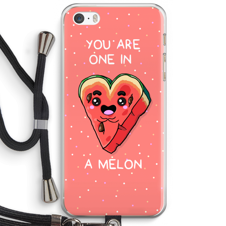 One In A Melon: iPhone 5 / 5S / SE Transparant Hoesje met koord