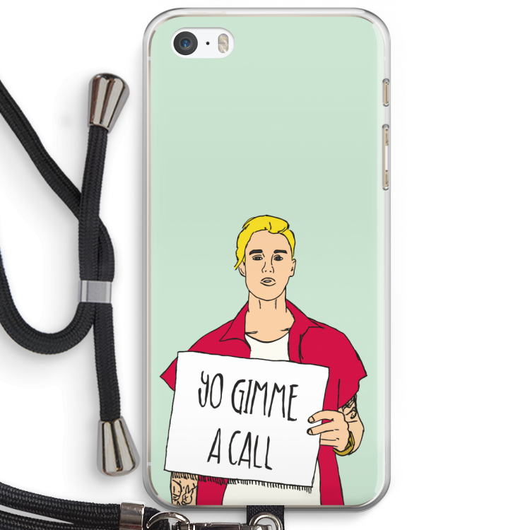 Gimme a call: iPhone 5 / 5S / SE Transparant Hoesje met koord