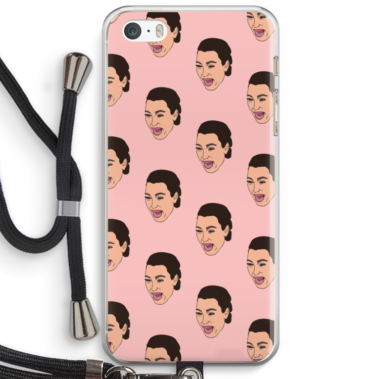 Ugly Cry Call: iPhone 5 / 5S / SE Transparant Hoesje met koord