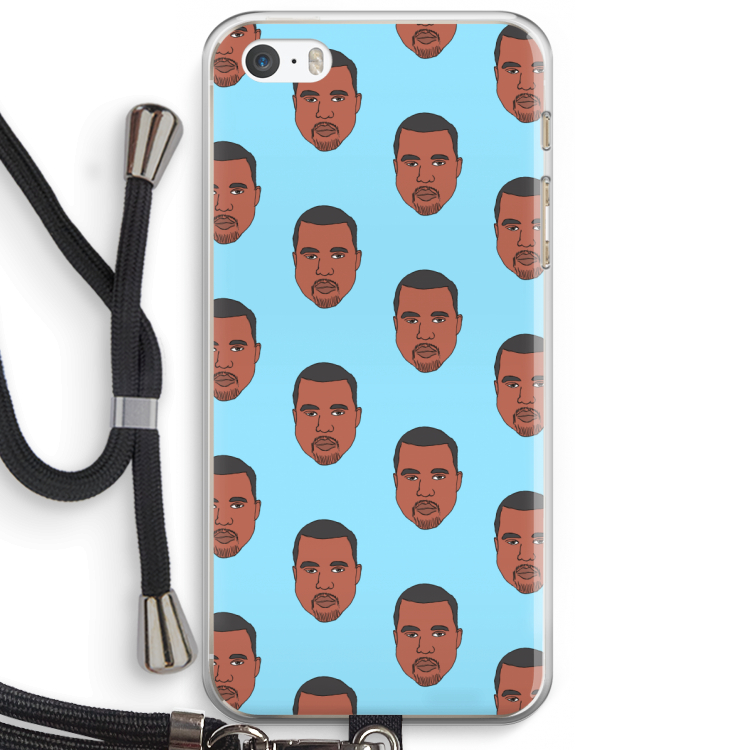 Kanye Call Me?: iPhone 5 / 5S / SE Transparant Hoesje met koord