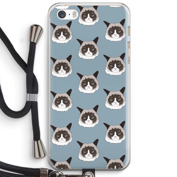 It's a Purrr Case: iPhone 5 / 5S / SE Transparant Hoesje met koord