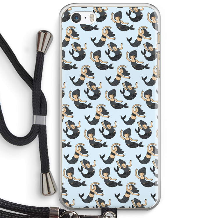 Zeemeermin: iPhone 5 / 5S / SE Transparant Hoesje met koord