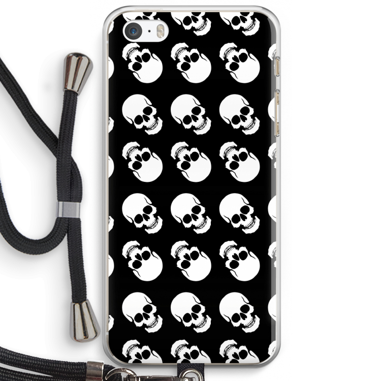 Musketon Skulls: iPhone 5 / 5S / SE Transparant Hoesje met koord
