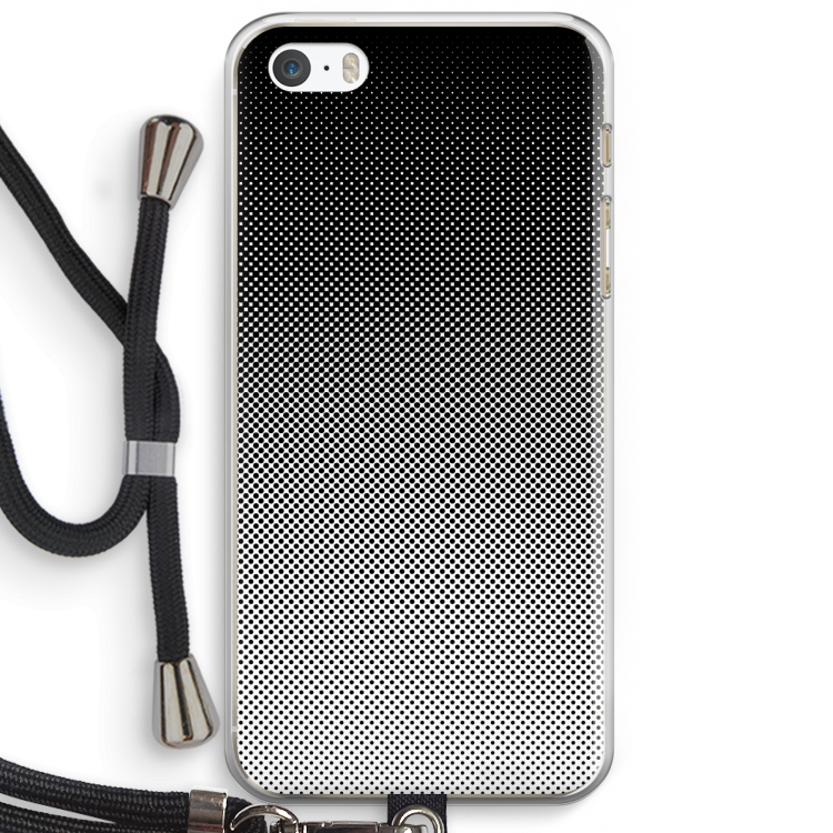 Musketon Halftone: iPhone 5 / 5S / SE Transparant Hoesje met koord