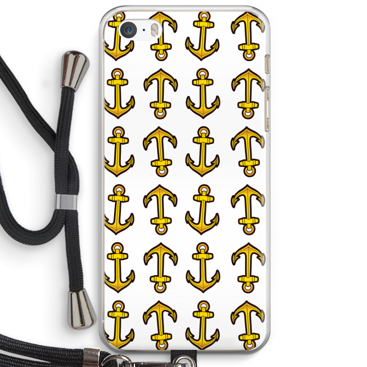 Musketon Anchor: iPhone 5 / 5S / SE Transparant Hoesje met koord