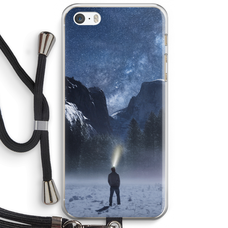 Wanderlust: iPhone 5 / 5S / SE Transparant Hoesje met koord
