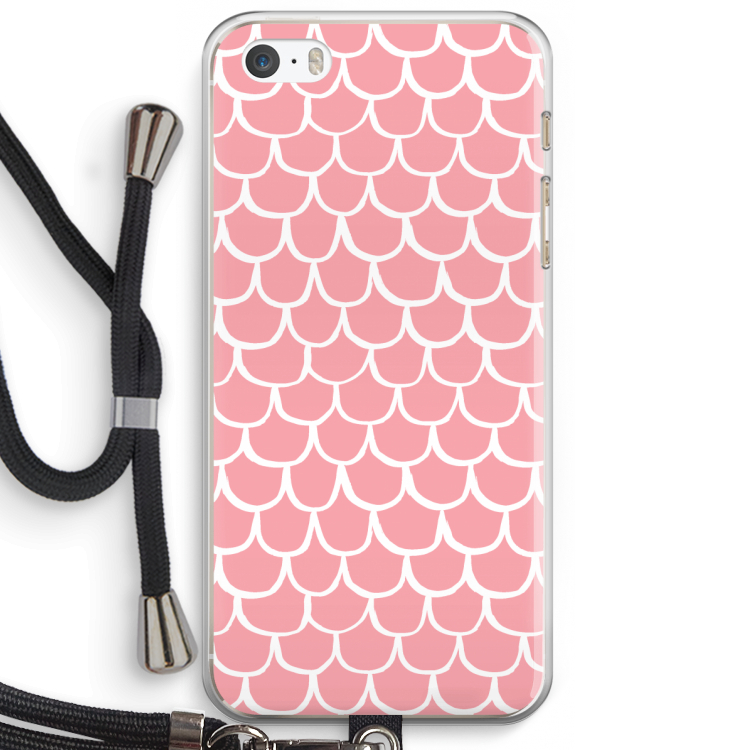Dakpannetjes: iPhone 5 / 5S / SE Transparant Hoesje met koord