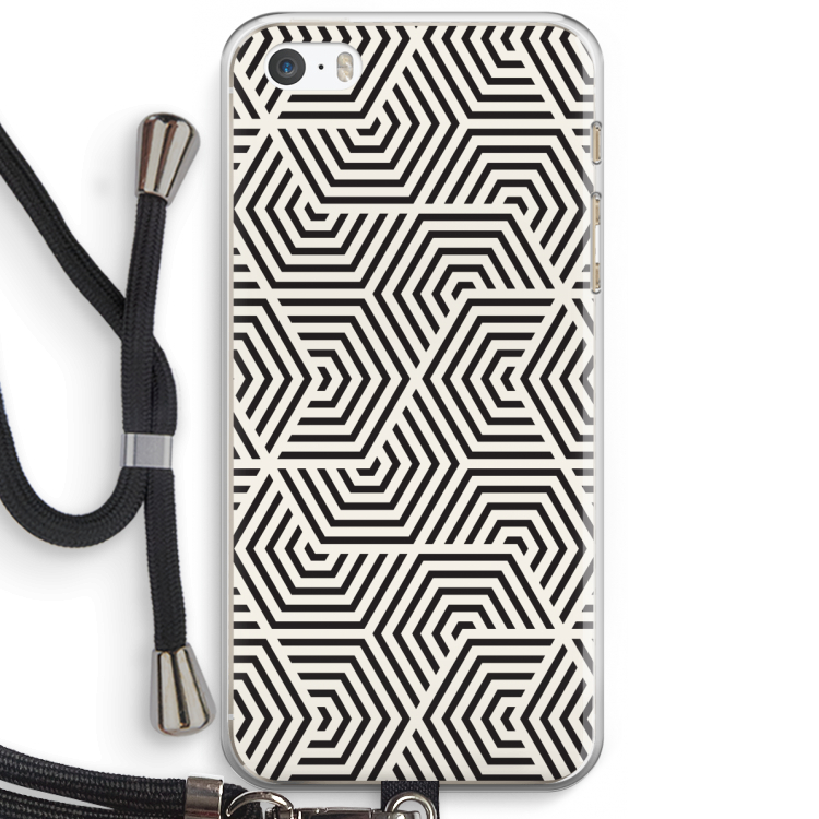 Magic pattern: iPhone 5 / 5S / SE Transparant Hoesje met koord