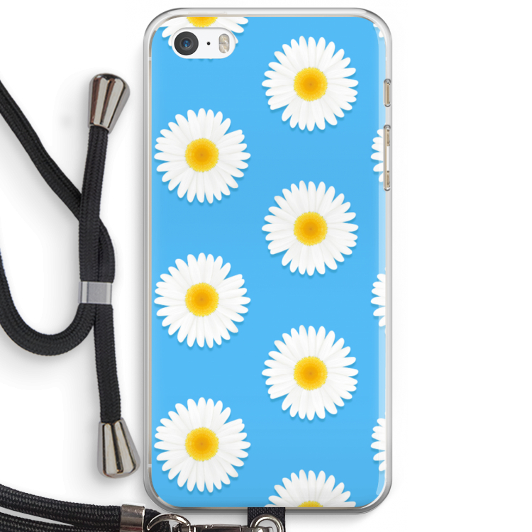 Margrietjes: iPhone 5 / 5S / SE Transparant Hoesje met koord