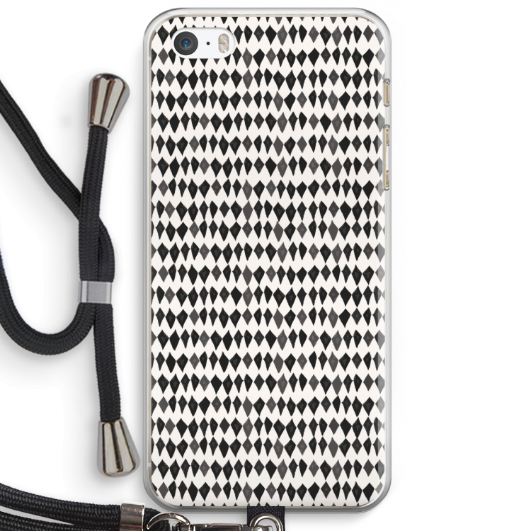 Crazy shapes: iPhone 5 / 5S / SE Transparant Hoesje met koord