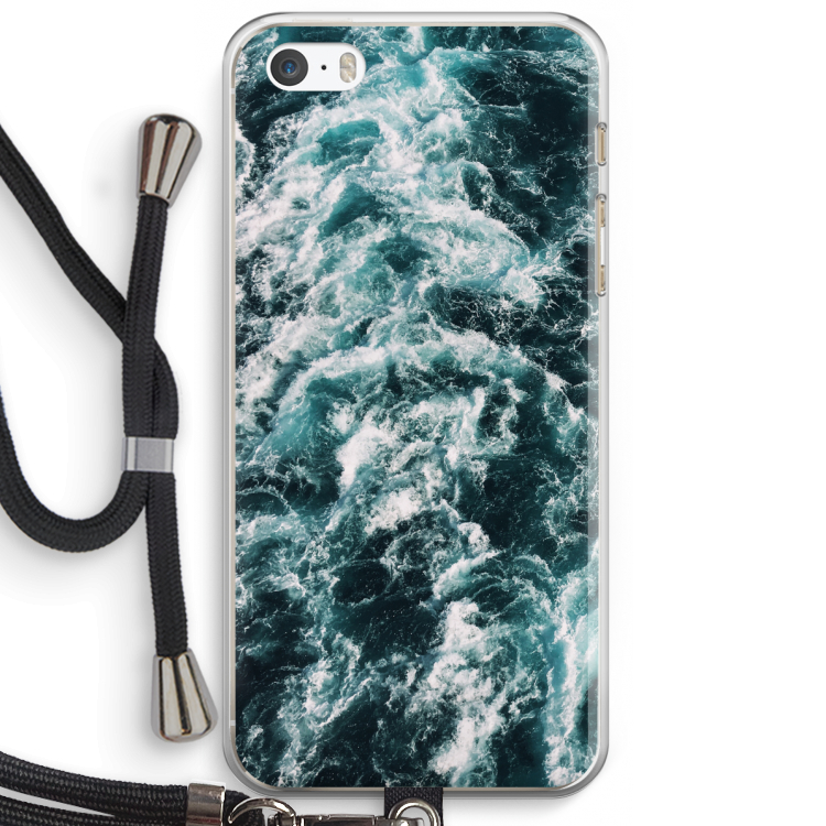 Zee golf: iPhone 5 / 5S / SE Transparant Hoesje met koord