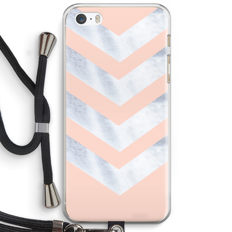 Marmeren pijlen: iPhone 5 / 5S / SE Transparant Hoesje met koord