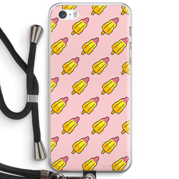Waterijsjes: iPhone 5 / 5S / SE Transparant Hoesje met koord