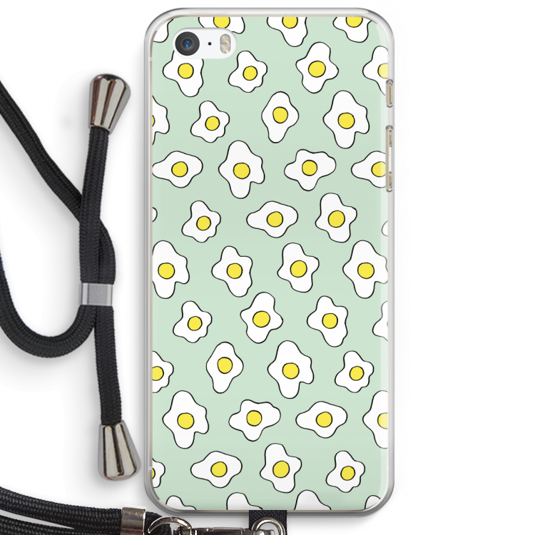 Spiegeleitjes: iPhone 5 / 5S / SE Transparant Hoesje met koord