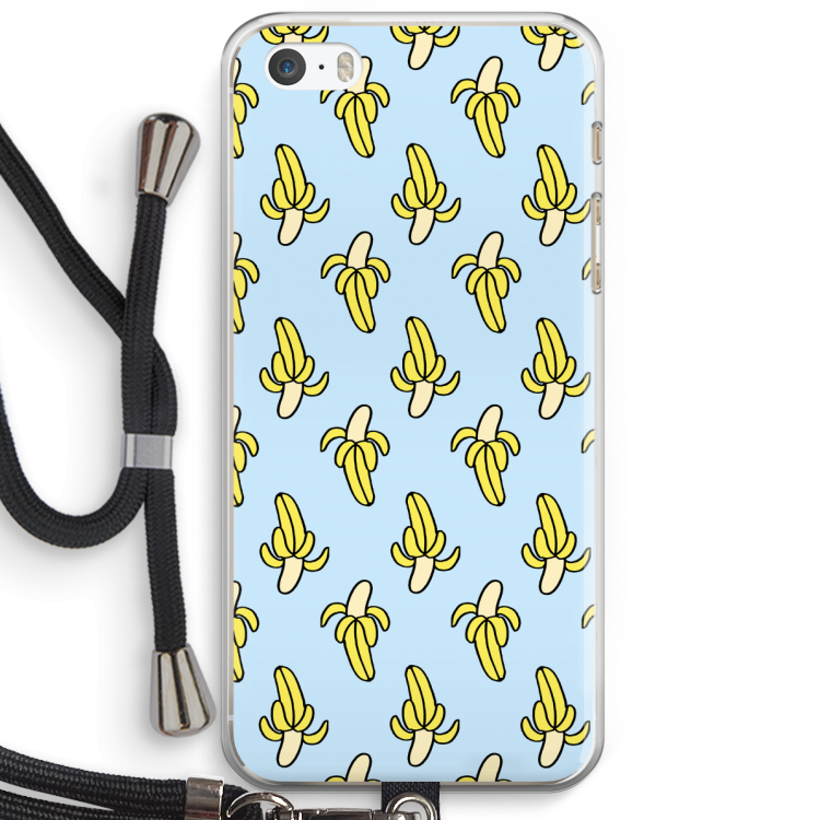 Bananas: iPhone 5 / 5S / SE Transparant Hoesje met koord