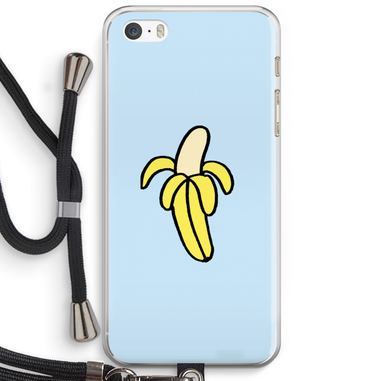 Banana: iPhone 5 / 5S / SE Transparant Hoesje met koord