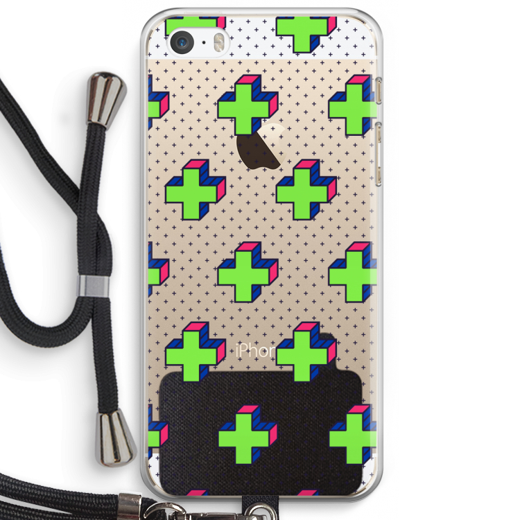 8-bit N°10: iPhone 5 / 5S / SE Transparant Hoesje met koord