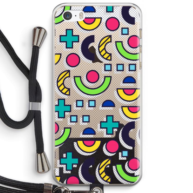 8-bit N°6: iPhone 5 / 5S / SE Transparant Hoesje met koord